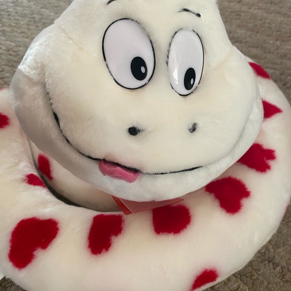 Vintage SNAKE Plush Stuffed Animal Commonwealth Hearts Coiled Valentine - Picture 3 of 16